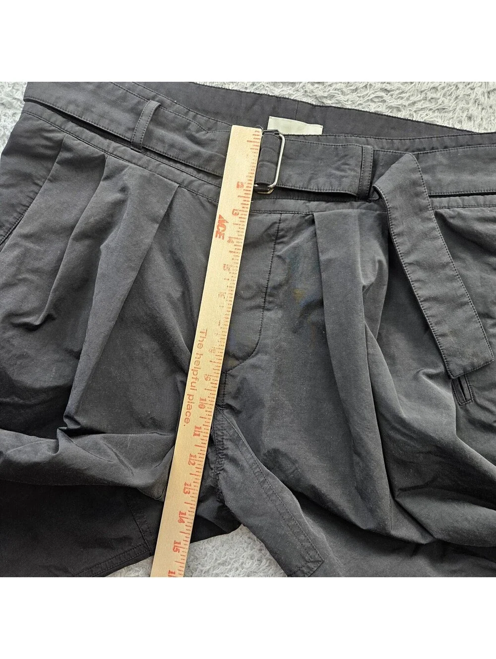 Balenciaga Paris Shorts 50 (Fits 35x14) Belted Pleated Long Cotton Blend *Spot